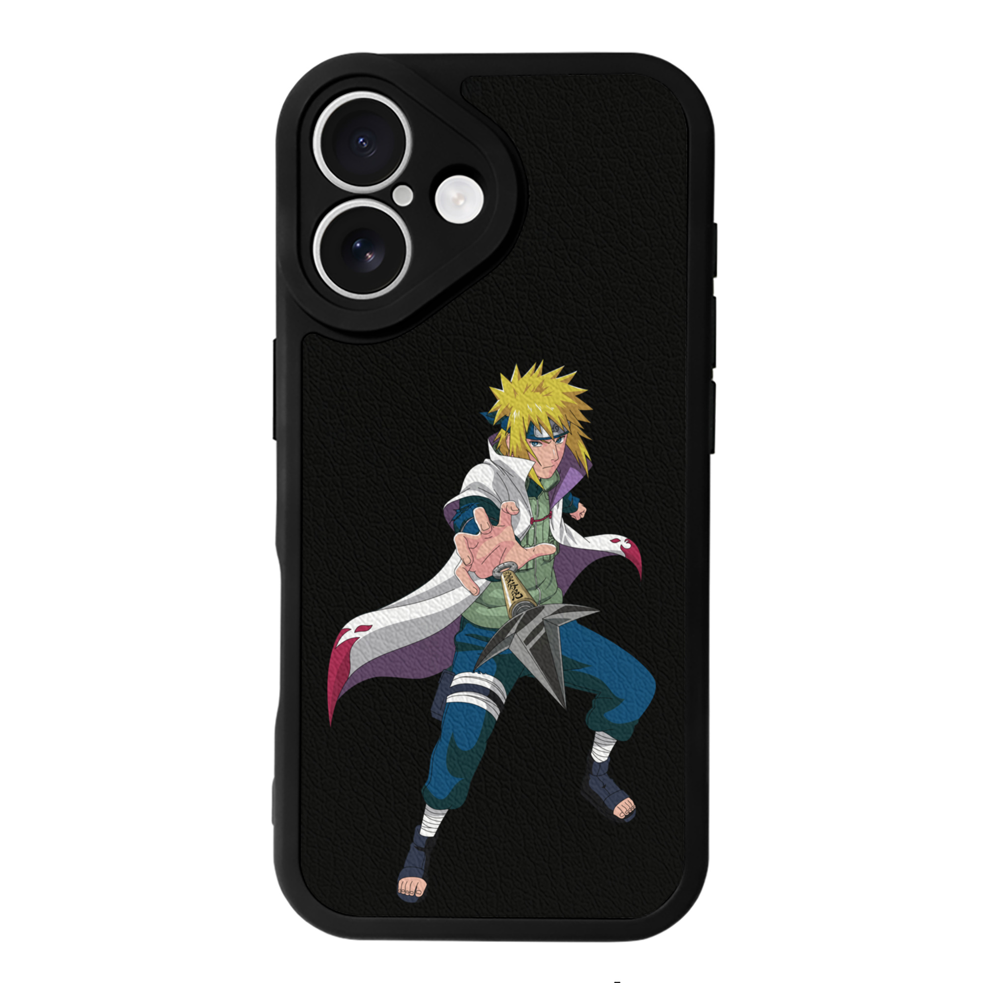 （画像用） NARUTO -ナルト- 波風 ミナト Namikaze Minato 【iPhone 16シリーズ対応】シリコンスマホケース（レザー調） 材質：シリコン
